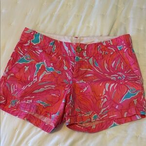 Lilly Pulitzer Callahan Pink and Blue Patterned Women's Shorts